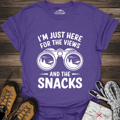 I Just Here For The Views And The Snacks T-Shirt