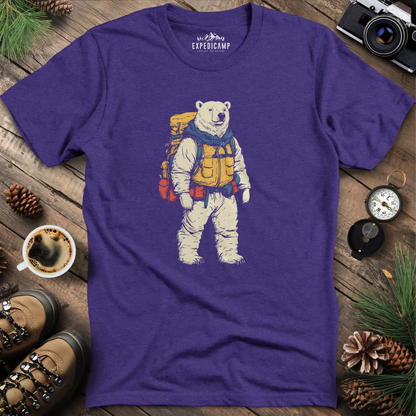 Polar Bear Hiker T-Shirt – Arctic Adventurer