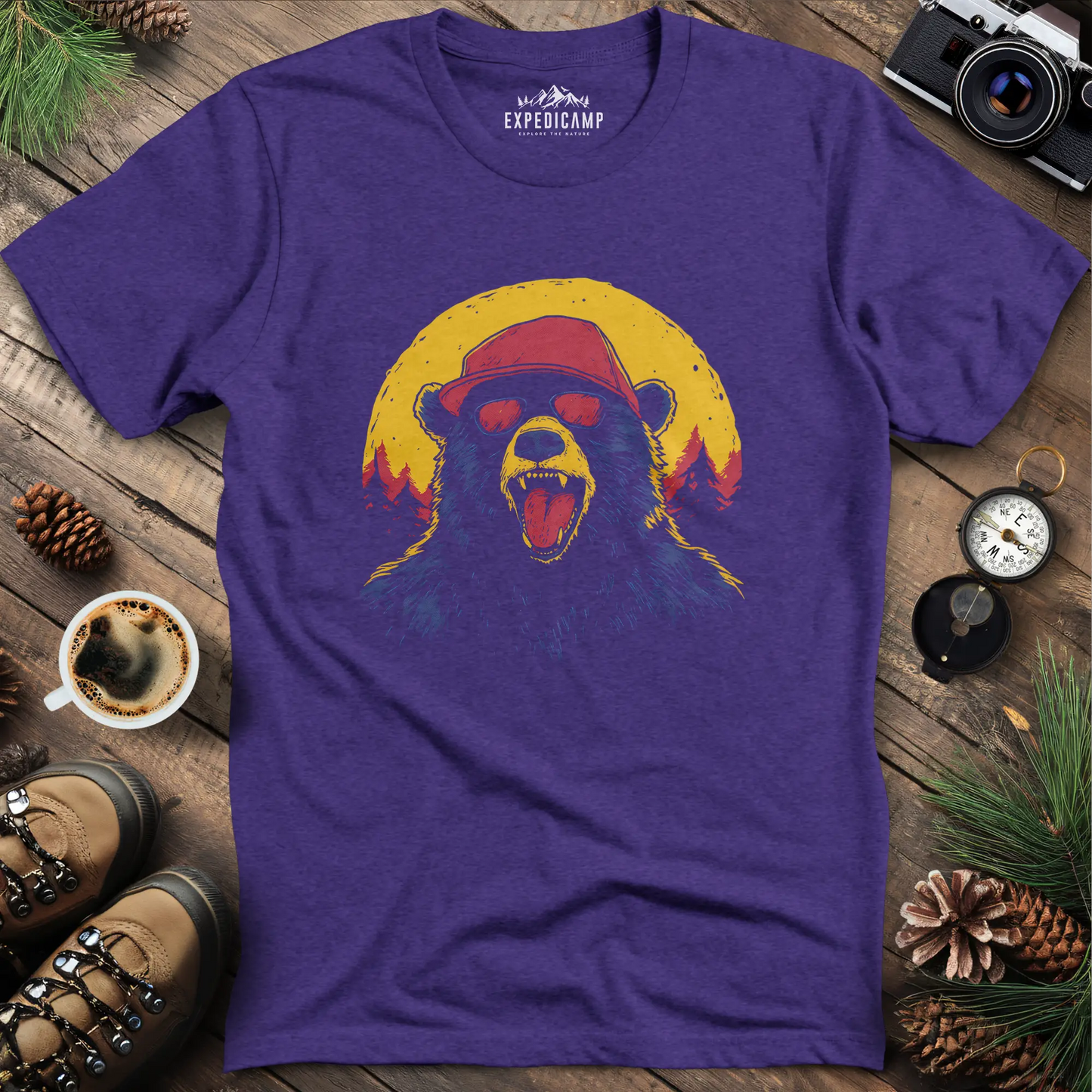 Sunglasses Bear T-Shirt – Cool Bear in the Wild Design