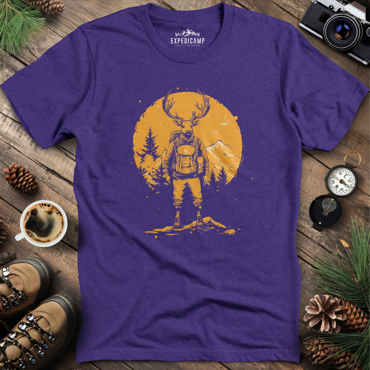 Deer Hiker T-Shirt – Graceful Adventurer