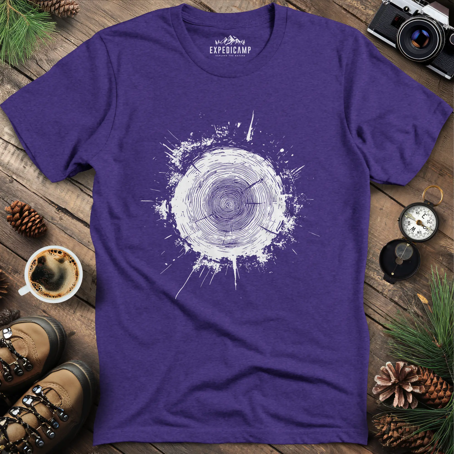 Tree Stump Cross-Section Art T-Shirt