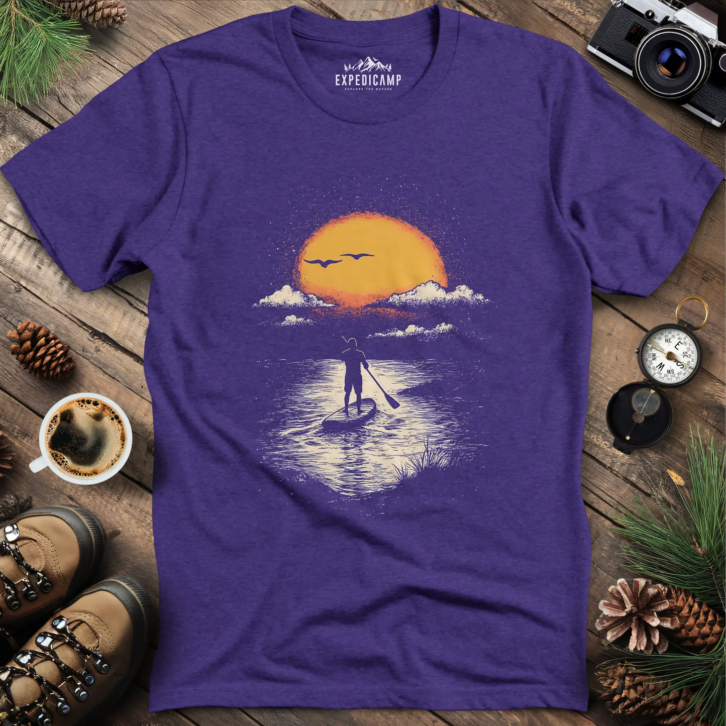 Sunset Paddleboard Adventure T-Shirt