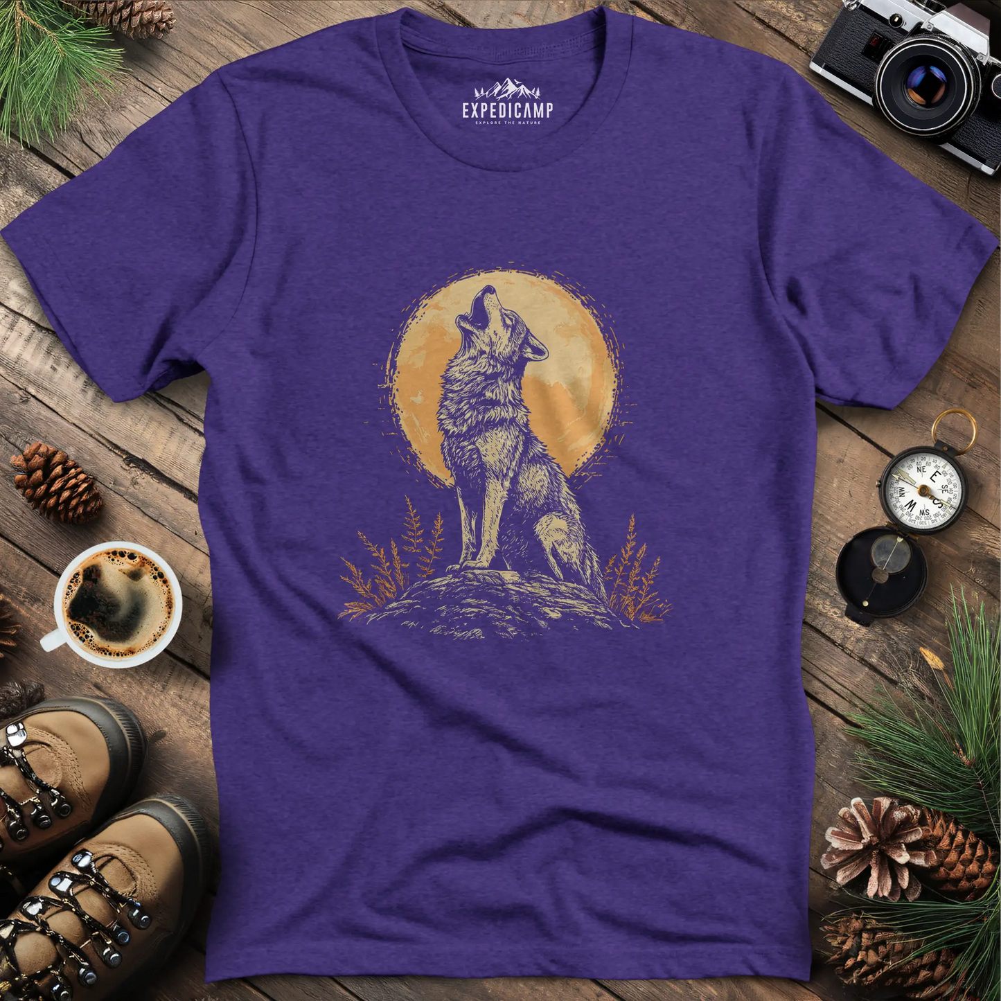 Howling Wolf Under the Moon T-Shirt