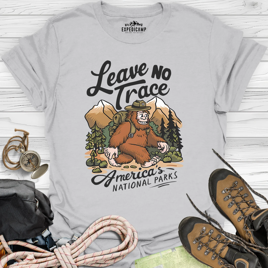 Bigfoot Leave No Trace America's National Parks T-Shirt