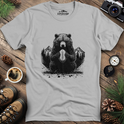 Wilderness Bear Football T-Shirt for Sports Fans