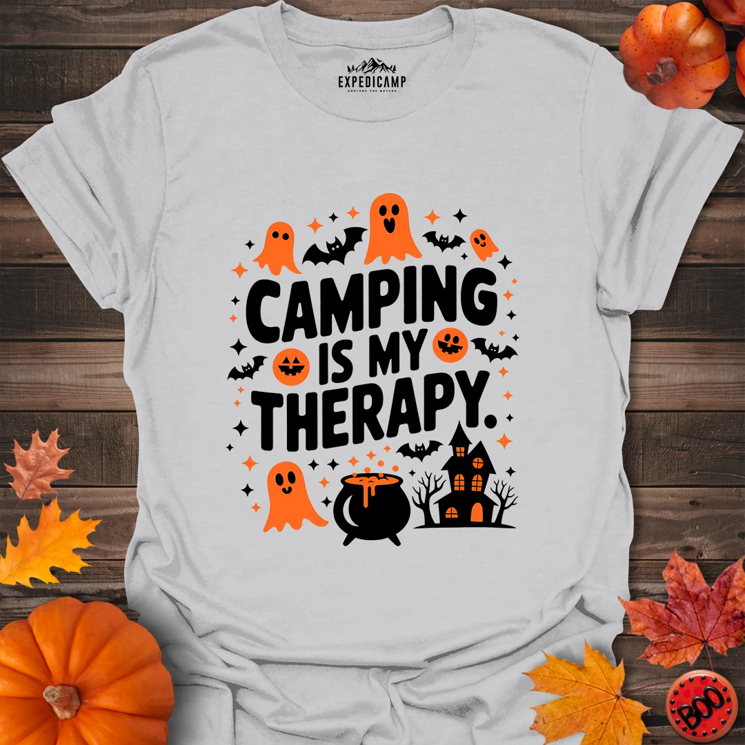 Camping Is My Therapy Halloween T-Shirt