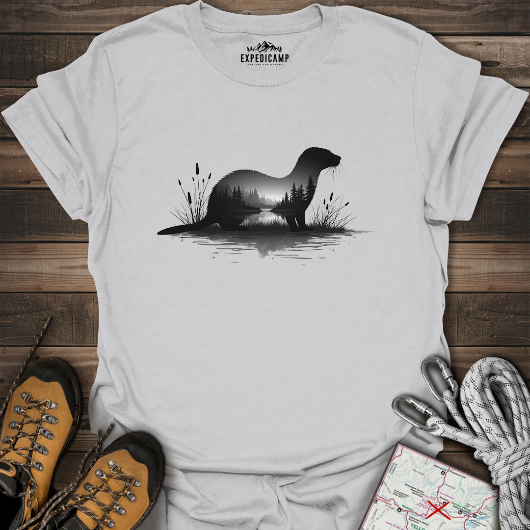 River Otter Forest Reflection T-Shirt