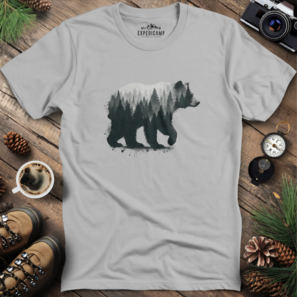 Double Exposure Bear Forest T-Shirt