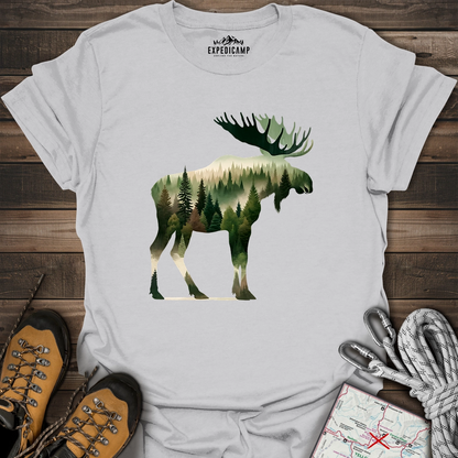 Double Exposure Moose Forest T-Shirt