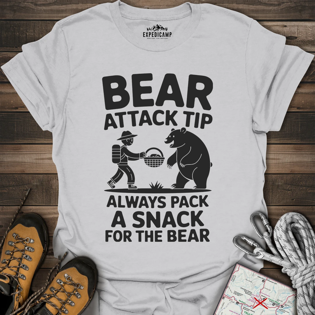 Bear Attack Tip Always Pack A Snack T-Shirt