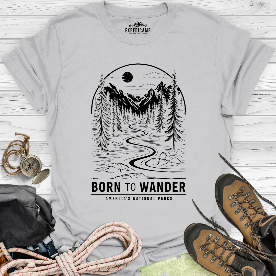 Born To Wander America's National Parks T-Shirt