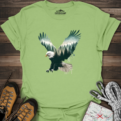 Double Exposure Eagle Forest T-Shirt