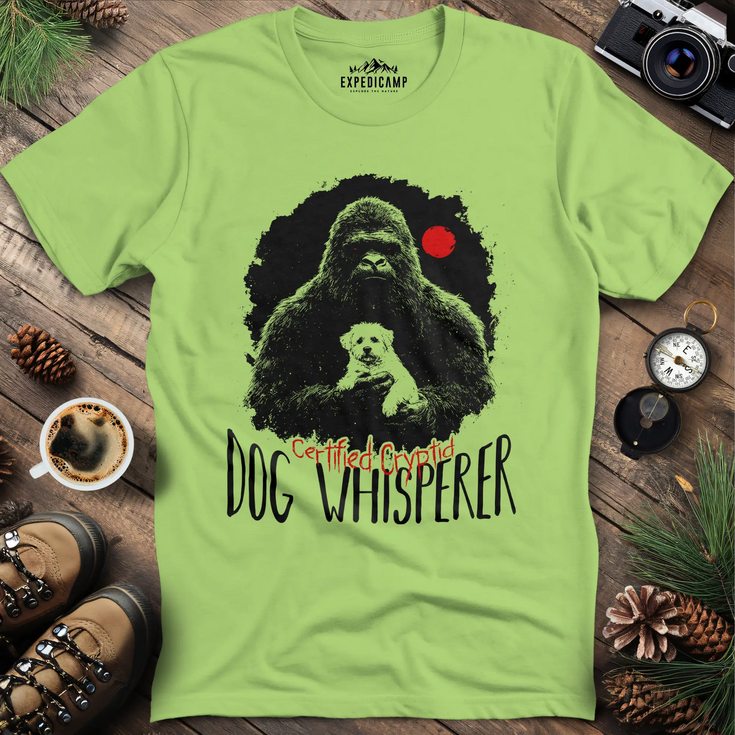 Certified Cryptid Dog Whisperer Bigfoot T-Shirt