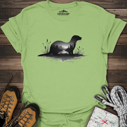 River Otter Forest Reflection T-Shirt