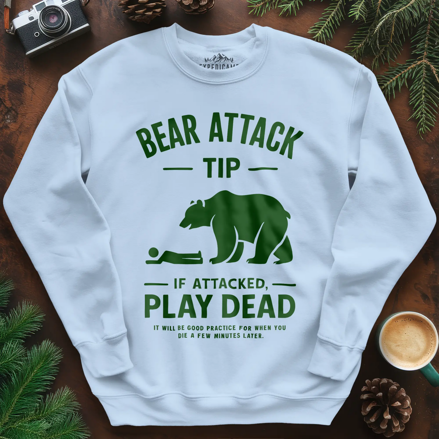 Bear Attack Tip Sweatshirt – Funny Wilderness Survival Sweatshirt