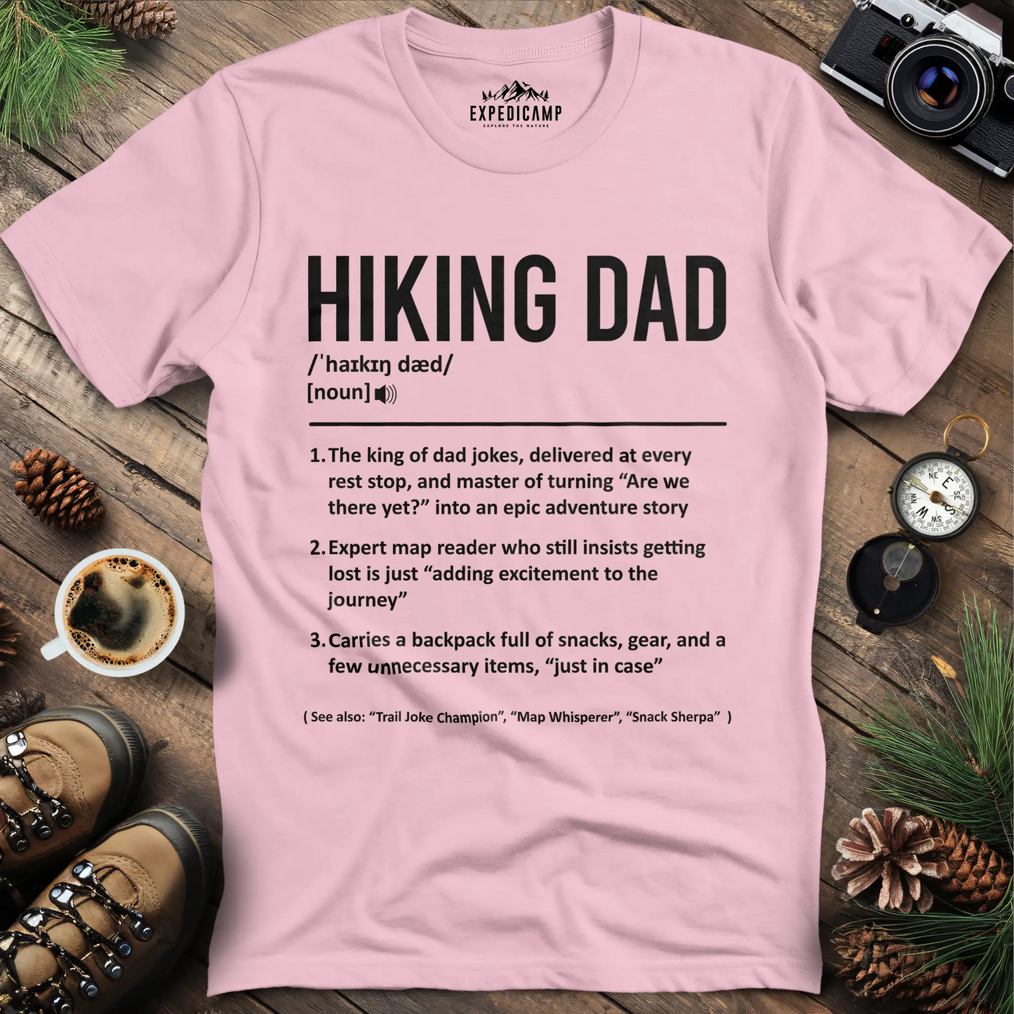 Hiking Dad Definition T-Shirt