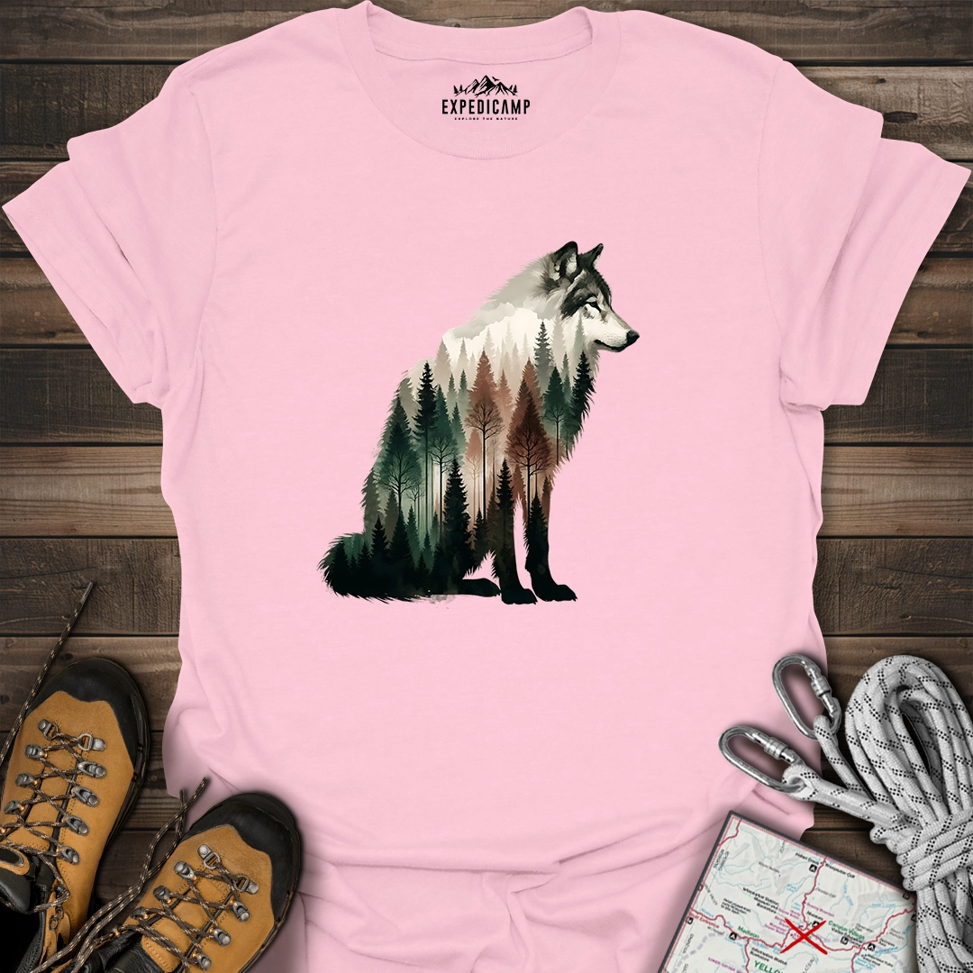 Double Exposure Wolf T-Shirt