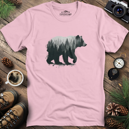 Double Exposure Bear Forest T-Shirt