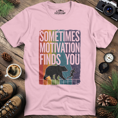 Sometimes Motivation Finds You - Rainbow T-Shirt