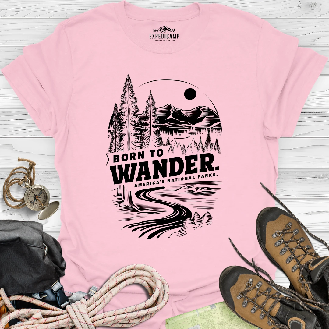 Born To Wander America's National Parks T-Shirt