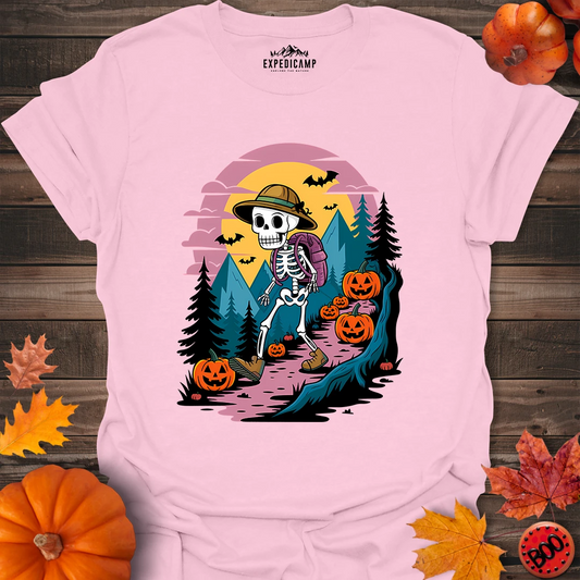 Skeleton Hiker Hike Forever T-Shirt