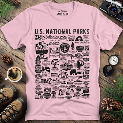 63 National Parks Vintage Logo T-Shirt