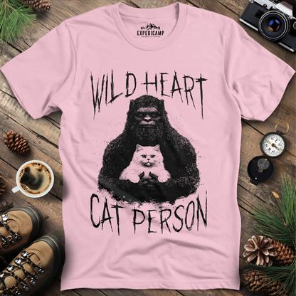 Wild Heart Cat Person Bigfoot T-Shirt