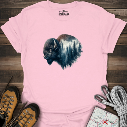 Double Exposure Bison T-Shirt