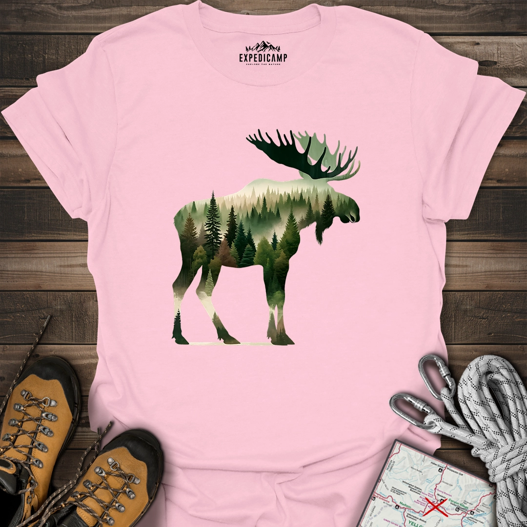 Double Exposure Moose Forest T-Shirt