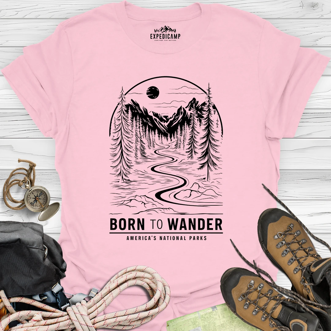 Born To Wander America's National Parks T-Shirt