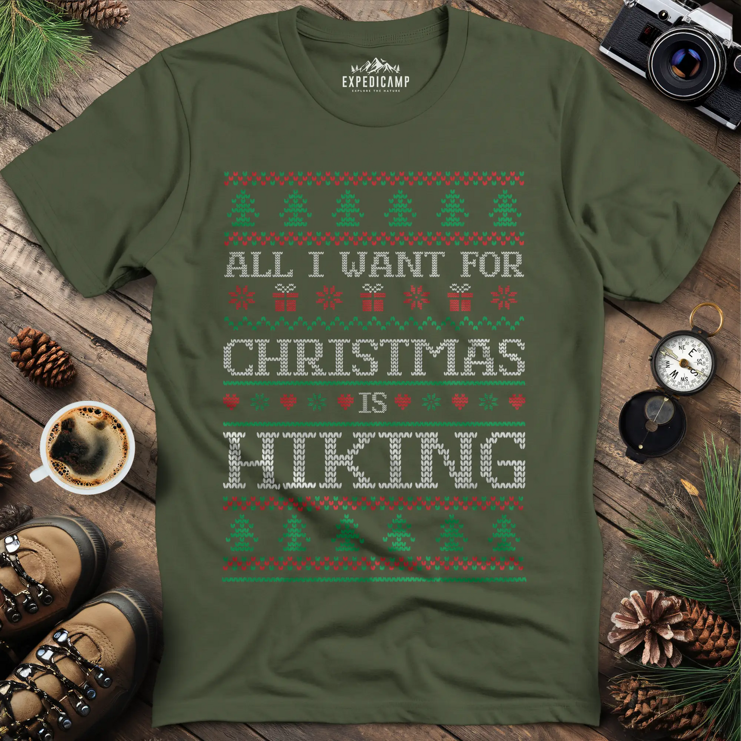 All I Want For Christmas Is Hiking T-Shirt