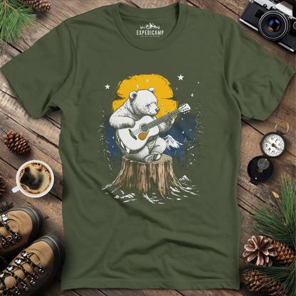 Musical Bear Under Moonlight T-Shirt