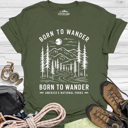 Born To Wander America's National Parks T-Shirt