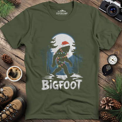 Bigfoot Christmas Lights T-Shirt