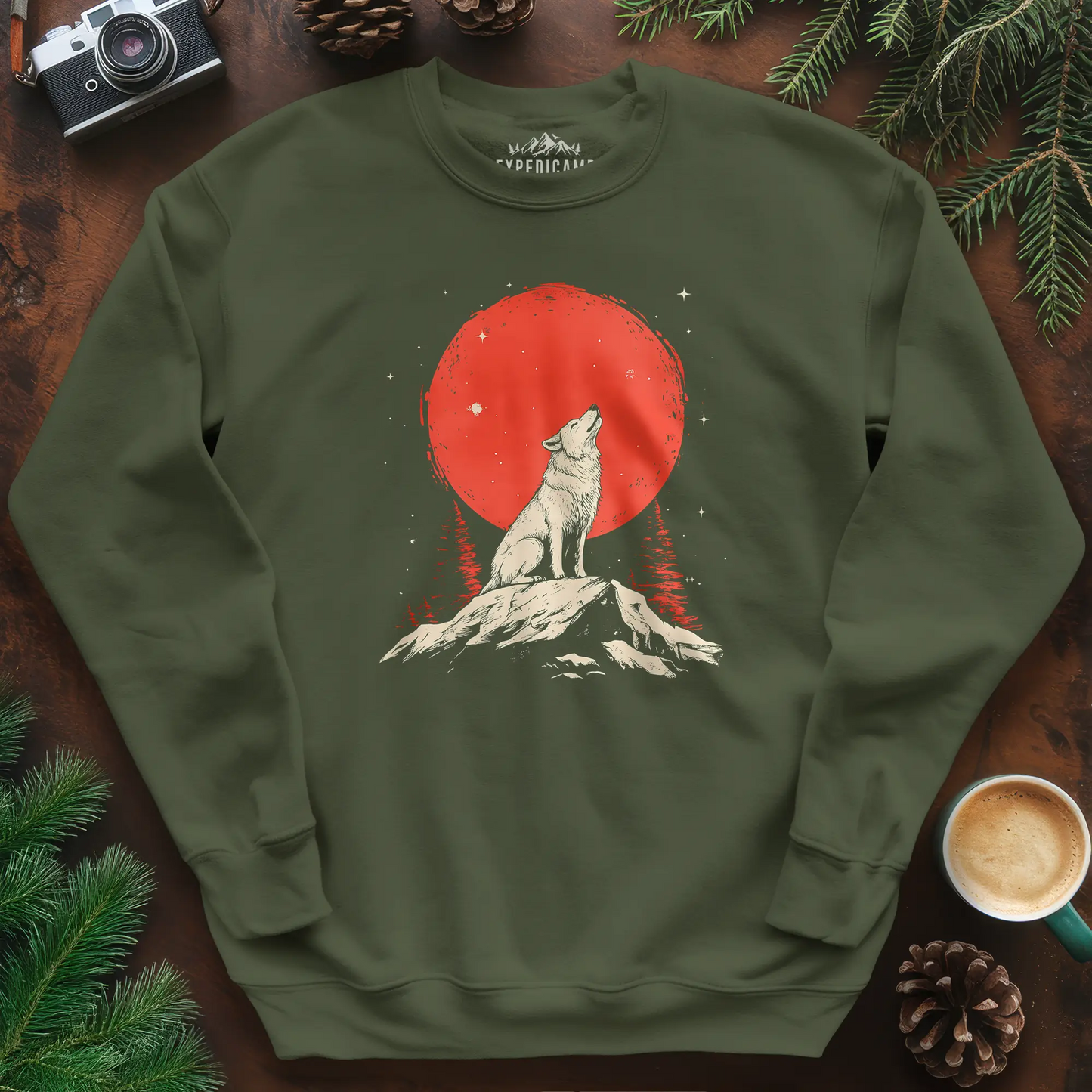 Red Moon Wolf Sweatshirt