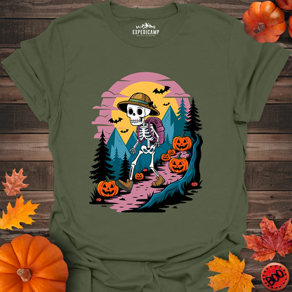 Skeleton Hiker Hike Forever T-Shirt