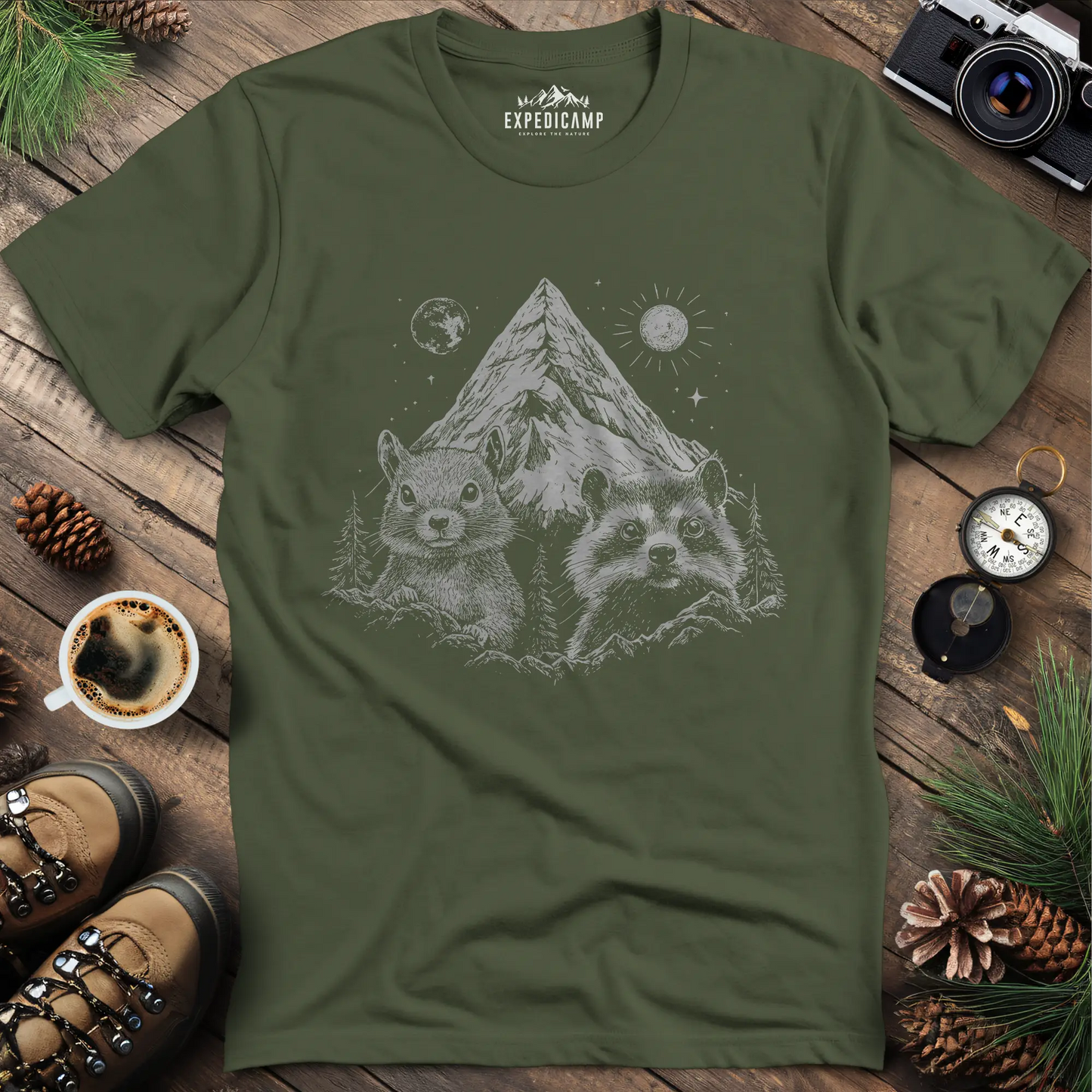 Fred & Peanut Mountain T-Shirt - Wildlife Friends Forever