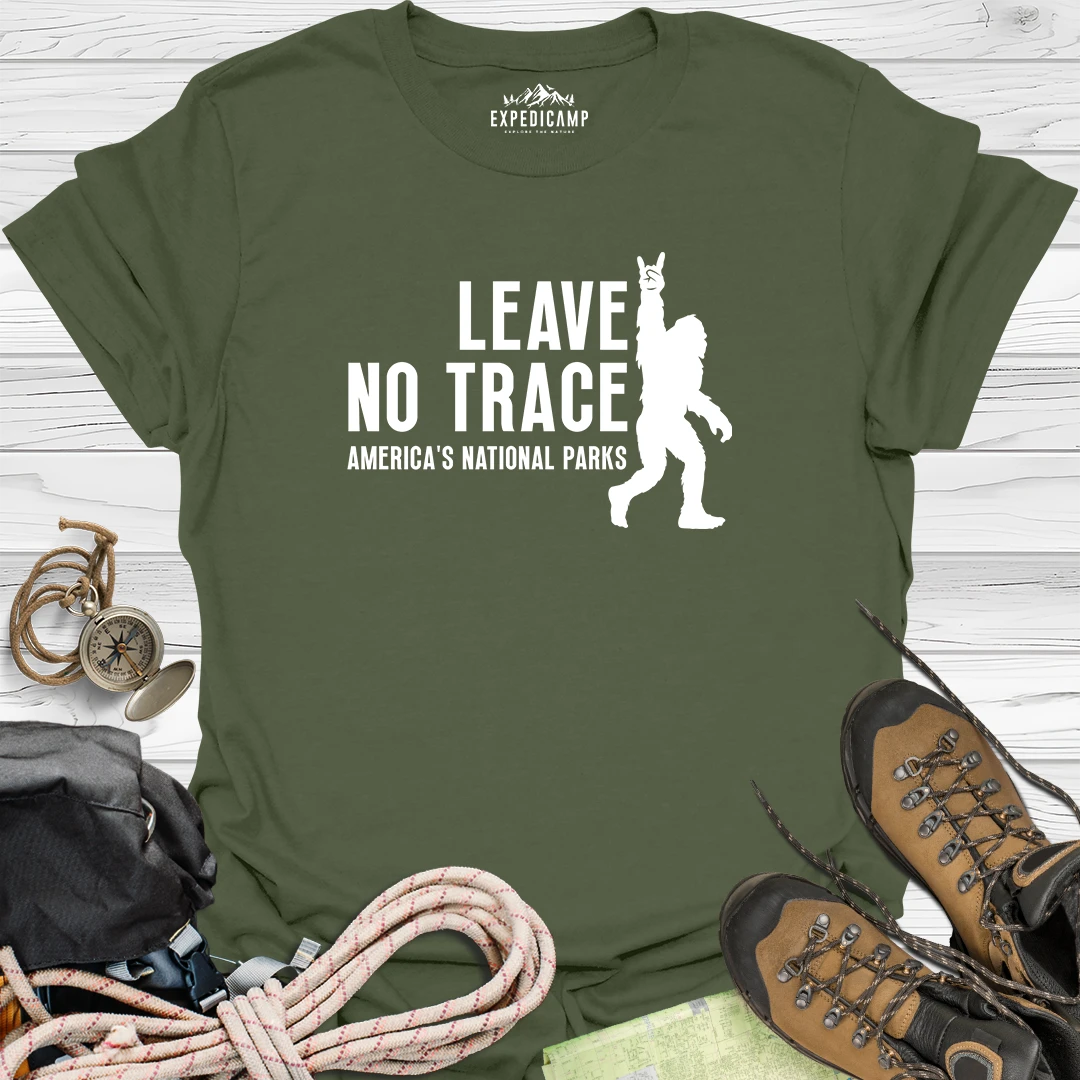 Bigfoot Leave No Trace America's National Parks T-Shirt