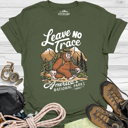 Bigfoot Leave No Trace America's National Parks T-Shirt