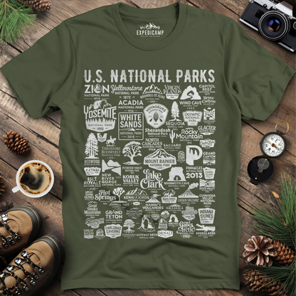 63 National Parks Vintage Logo T-Shirt