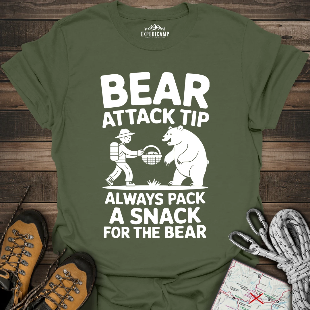 Bear Attack Tip Always Pack A Snack T-Shirt