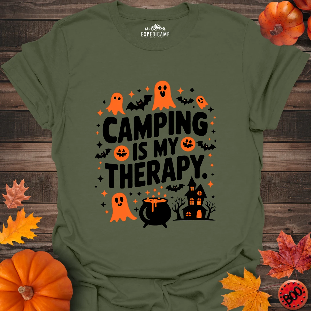 Camping Is My Therapy Halloween T-Shirt