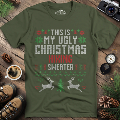 Ugly Christmas Hiking Sweater T-Shirt