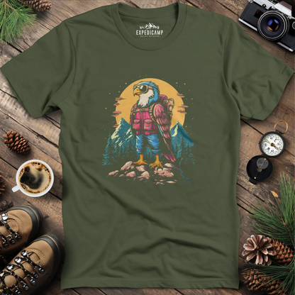 Backpacking Eagle T-Shirt – Majestic Eagle in the Wilderness Design