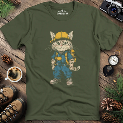 Cat Hiker T-Shirt – Curious Explorer