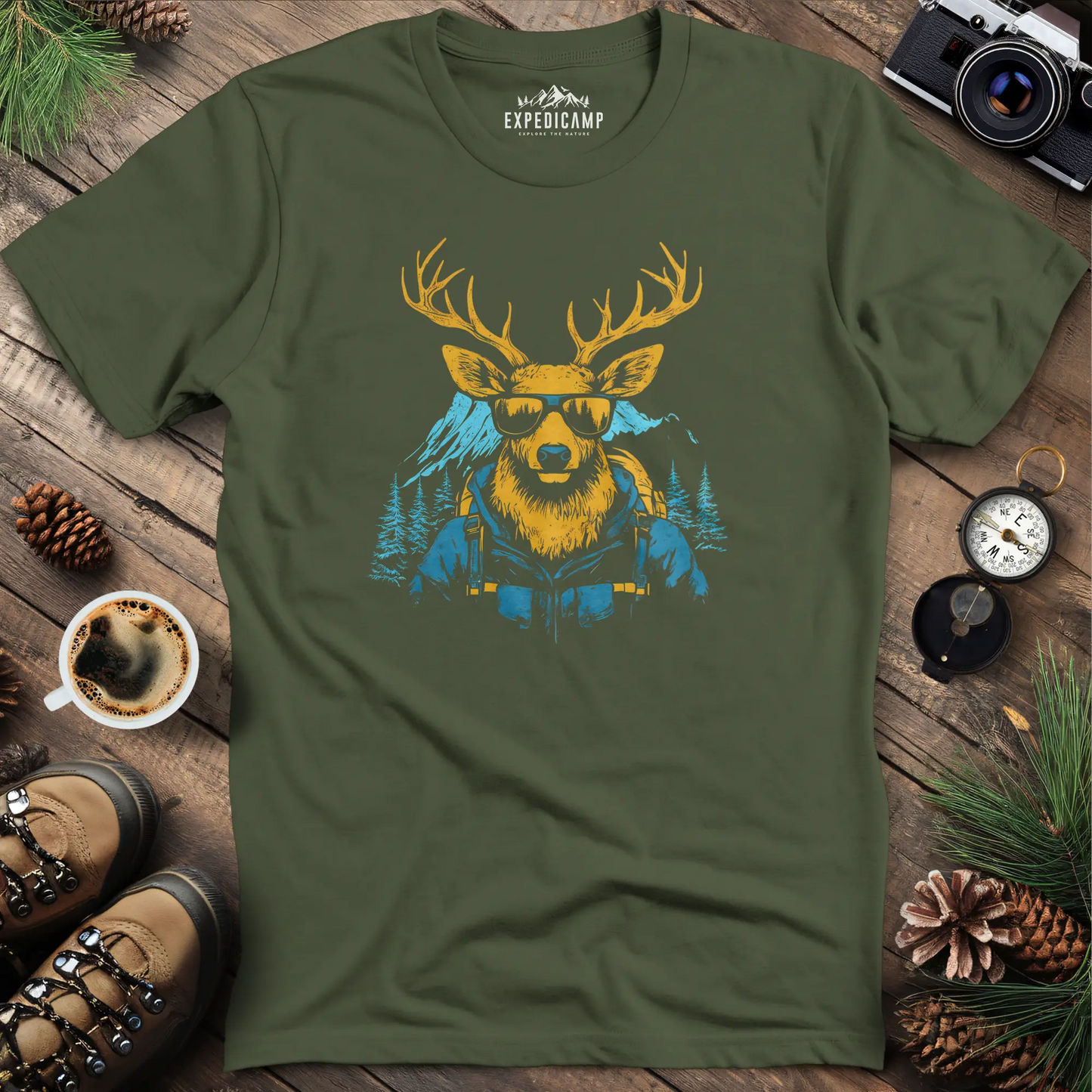 Cool Deer T-Shirt – Stylish Deer with Sunglasses Wilderness Design