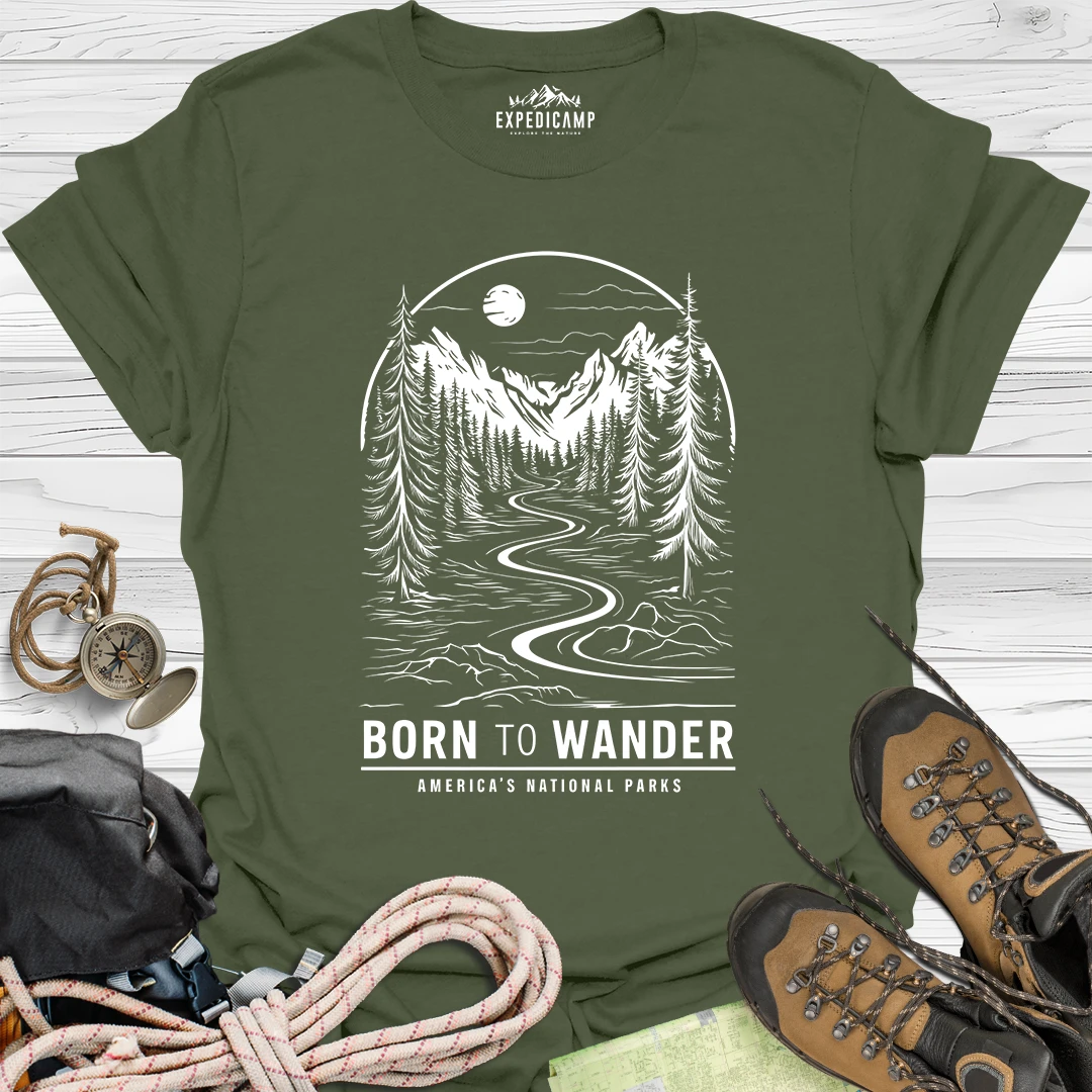 Born To Wander America's National Parks T-Shirt