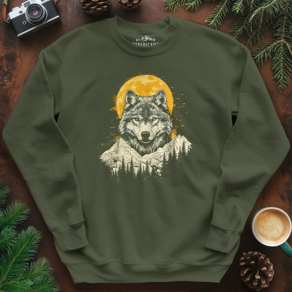 Golden Moon Wolf Sweatshirt