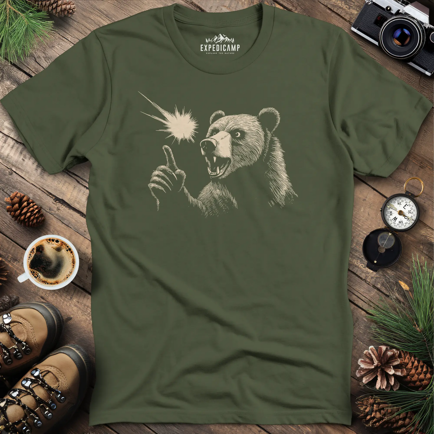 Pointing Bear T-Shirt – Wilderness Wonder