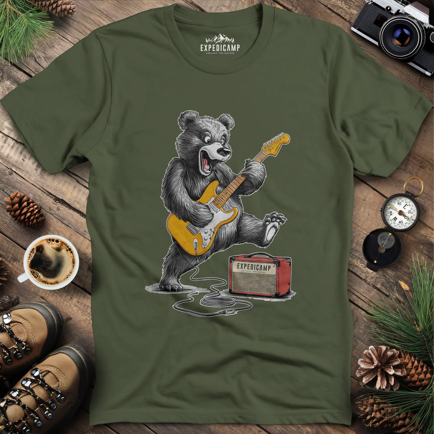 Bear Amp Rock T-Shirt